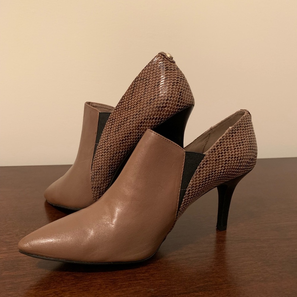 Anne Klein Leather Ankle Booties